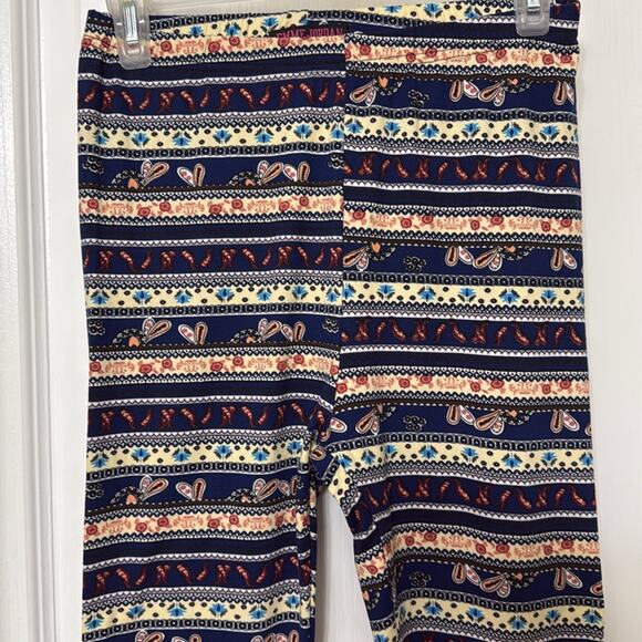 Emme jordan casual leggings patterned blue size L - Picture 3 of 5